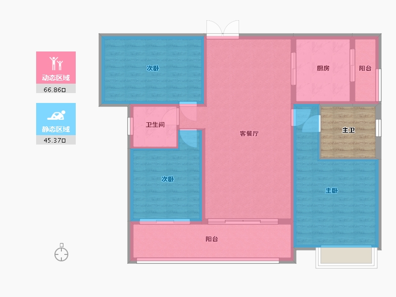 四川省-成都市-天府明珠-107.53-户型库-动静分区