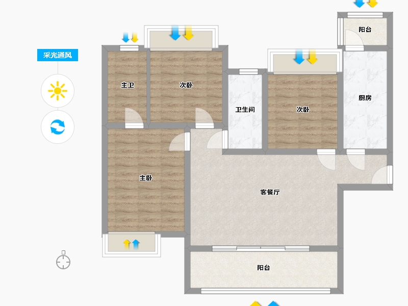 四川省-成都市-天府明珠-93.18-户型库-采光通风