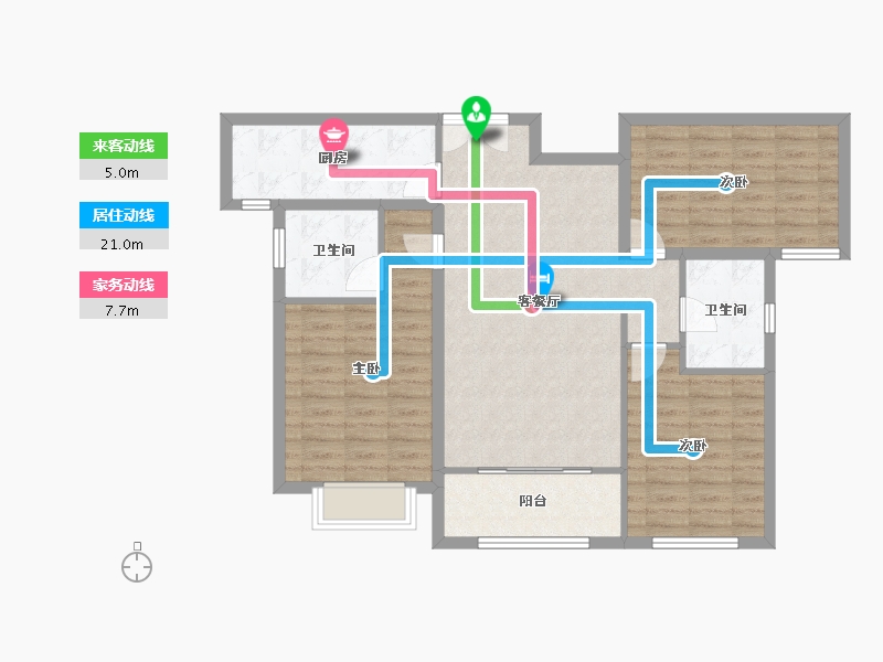 甘肃省-陇南市-泓盛·宜和家苑-97.12-户型库-动静线