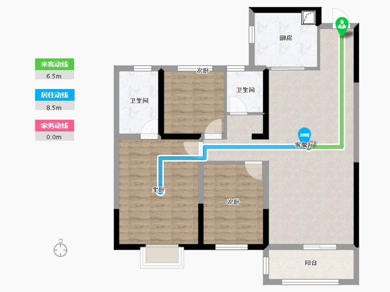 山西省-大同市-铭基天誉铭都-93.63-户型库-动静线