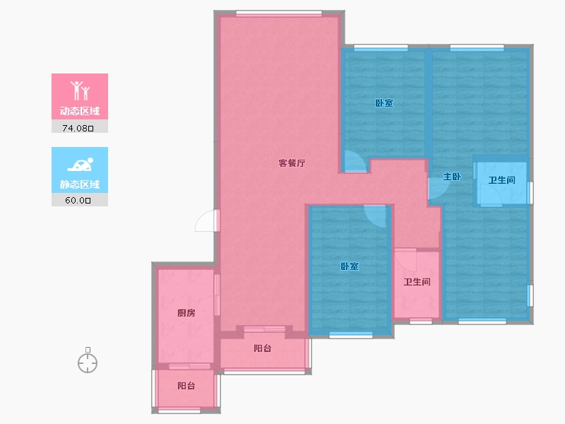 湖南省-岳阳市-金茂岳阳-120.00-户型库-动静分区