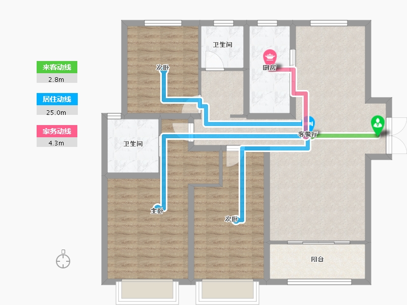 甘肃省-陇南市-泓盛·宜和家苑-109.58-户型库-动静线