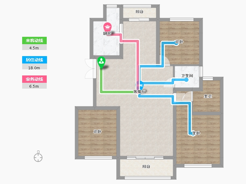 四川省-成都市-宁江大院四期-96.93-户型库-动静线