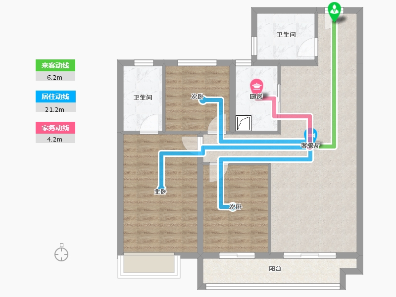 山西省-临汾市-融创未来壹号-89.47-户型库-动静线