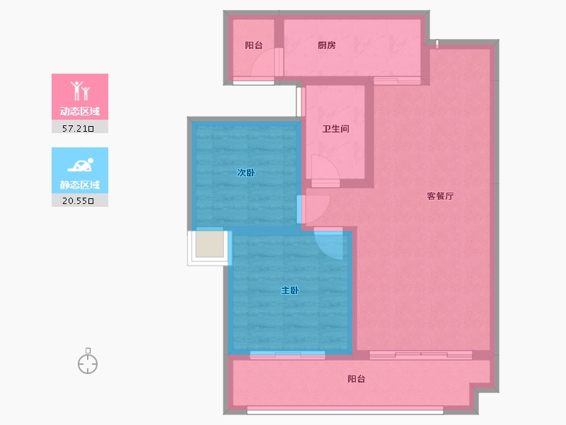 四川省-成都市-天府明珠-69.02-户型库-动静分区