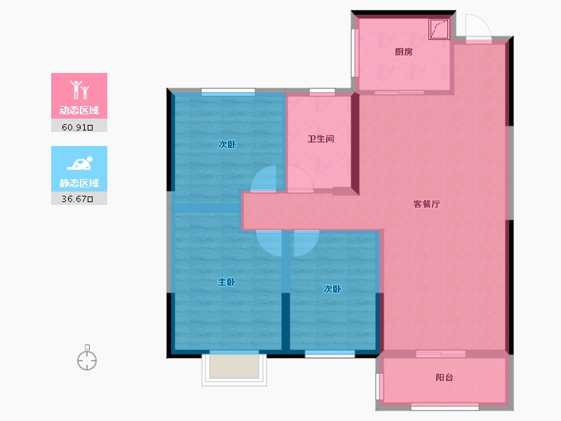 山西省-大同市-铭基天誉铭都-87.29-户型库-动静分区