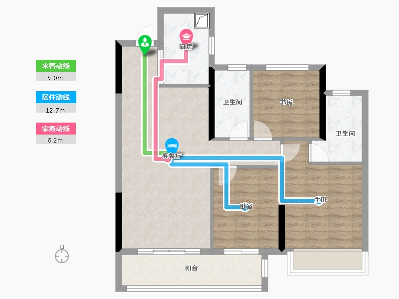 浙江省-绍兴市-云熙望府-80.00-户型库-动静线