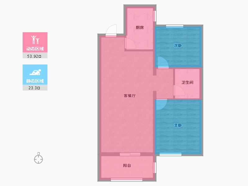 山西省-晋城市-瑞麒·祥瑞新城-69.03-户型库-动静分区