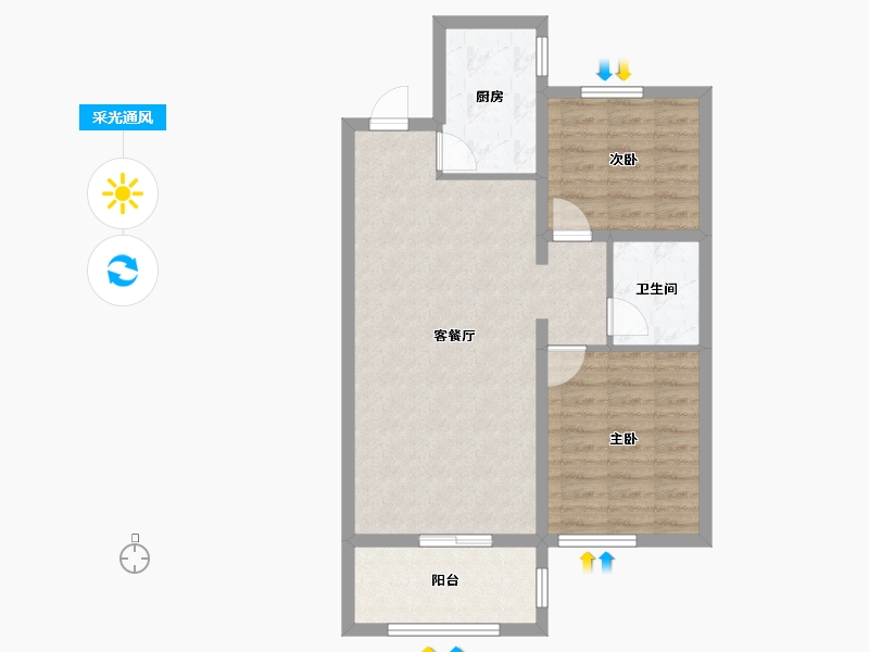 山西省-晋城市-瑞麒·祥瑞新城-69.03-户型库-采光通风