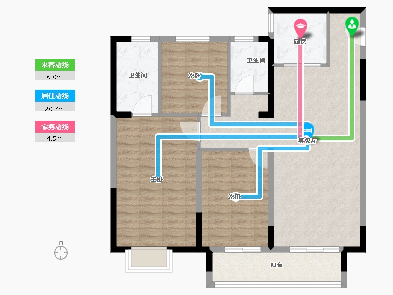 江苏省-镇江市-中南·上悦诗苑-94.40-户型库-动静线