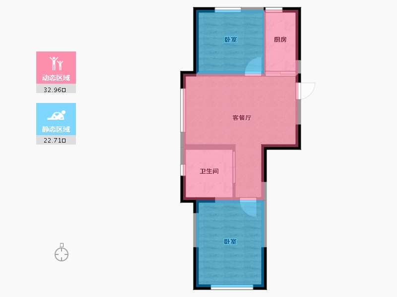 辽宁省-铁岭市-哥伦布魅力城-49.45-户型库-动静分区