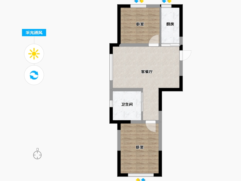 辽宁省-铁岭市-哥伦布魅力城-49.45-户型库-采光通风