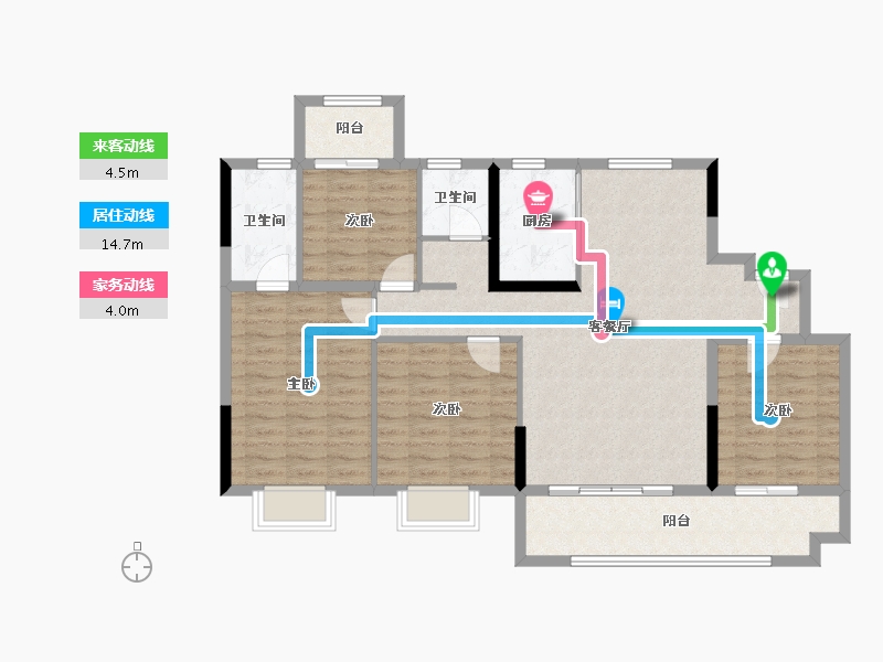 福建省-龙岩市-武平盛世天悦-109.03-户型库-动静线