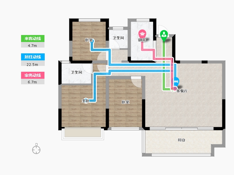 河南省-南阳市-海棠水岸-106.41-户型库-动静线