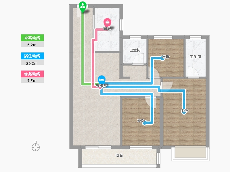 山西省-临汾市-融创未来壹号-78.74-户型库-动静线