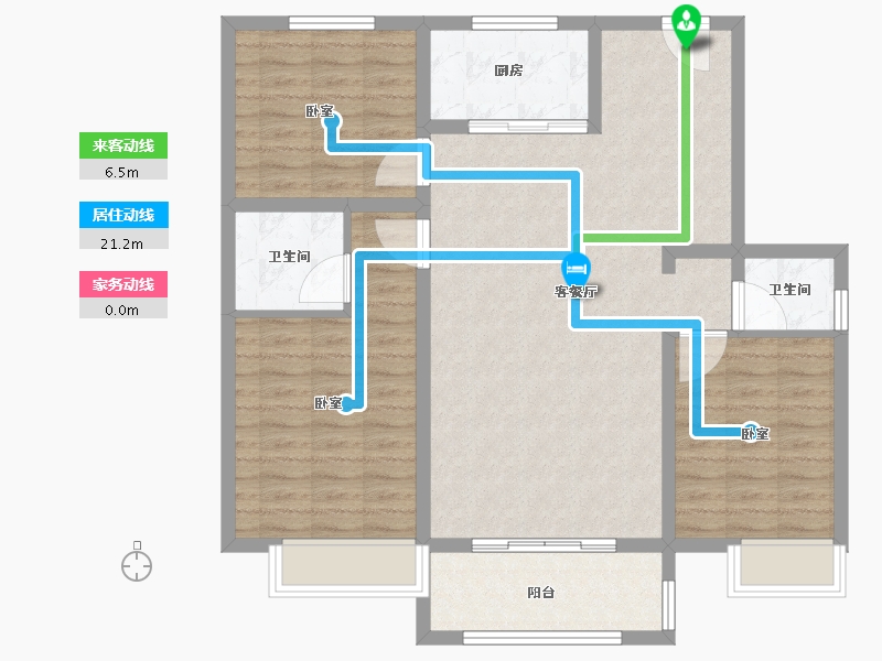 河南省-南阳市-玖福泓城-98.40-户型库-动静线