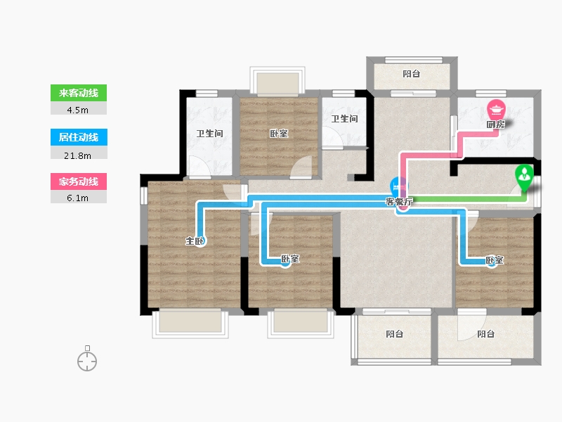 河南省-南阳市-华侨城纯水岸-107.95-户型库-动静线