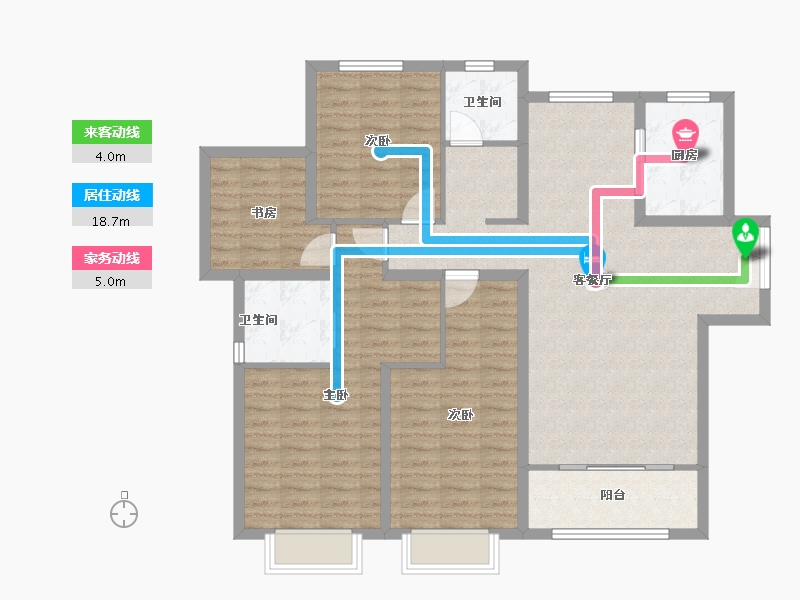 甘肃省-陇南市-泓盛·宜和家苑-115.04-户型库-动静线