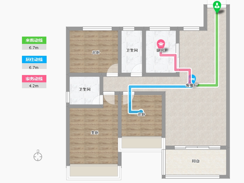 湖南省-邵阳市-​中驰双井世家-93.27-户型库-动静线