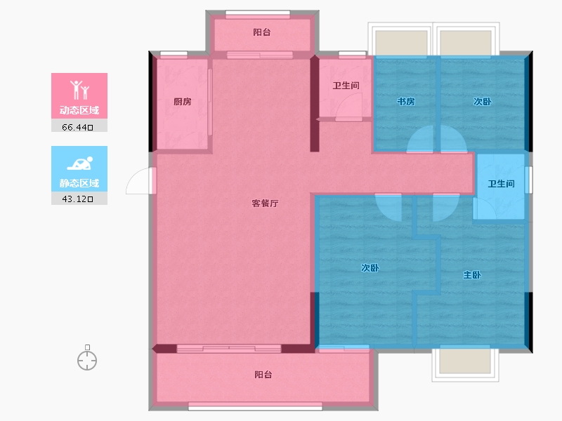 福建省-龙岩市-美伦锦山壹号-99.35-户型库-动静分区