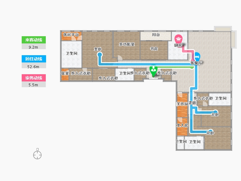 浙江省-杭州市-朝龙汇-420.00-户型库-动静线