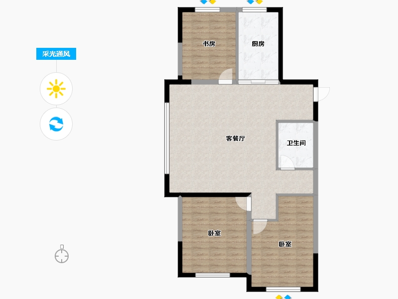 辽宁省-铁岭市-哥伦布魅力城-101.69-户型库-采光通风