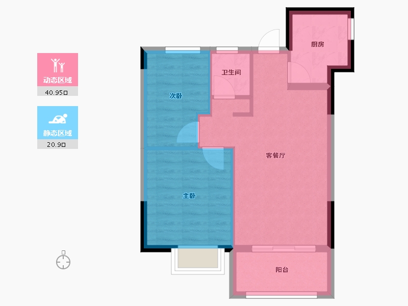 福建省-龙岩市-美伦锦山壹号-55.55-户型库-动静分区