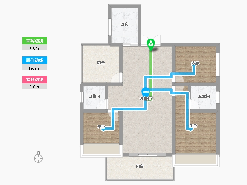 湖南省-邵阳市-​中驰双井世家-93.63-户型库-动静线