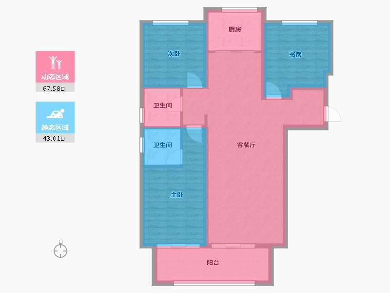 河南省-洛阳市-建业府-99.77-户型库-动静分区