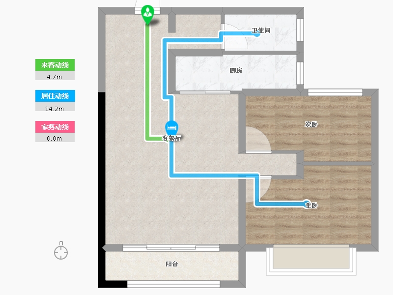 甘肃省-天水市-天水令牌·玖号院-70.37-户型库-动静线