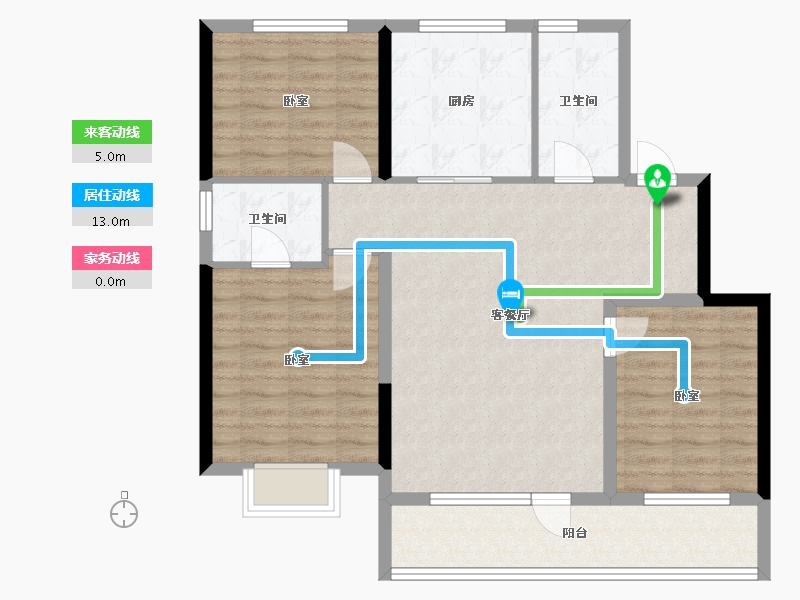 吉林省-吉林市-泽信·悦山郡-93.18-户型库-动静线