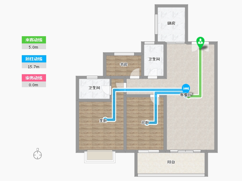 江苏省-镇江市-保集·梧桐墅-104.00-户型库-动静线