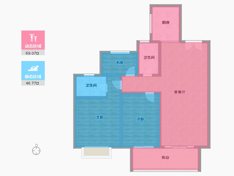 江苏省-镇江市-保集·梧桐墅-104.00-户型库-动静分区