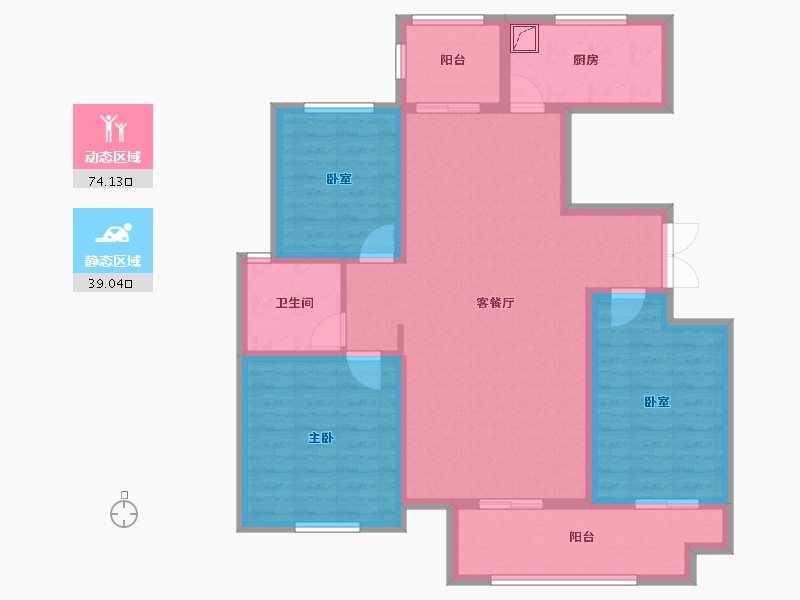 山西省-晋城市-聚德·神农华府-100.89-户型库-动静分区