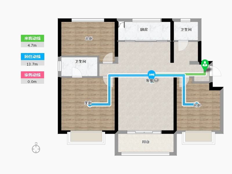 陕西省-咸阳市-翡翠书院-97.60-户型库-动静线