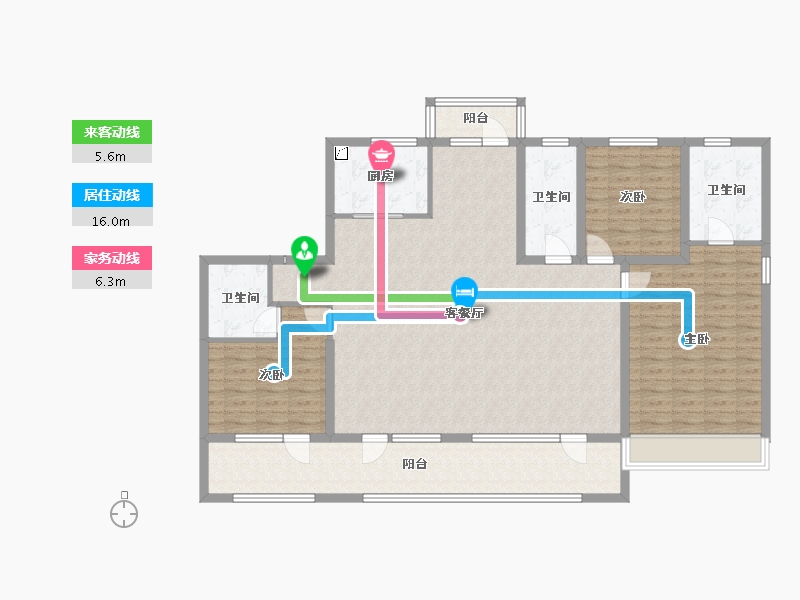 山东省-青岛市-青建金宸府-144.49-户型库-动静线