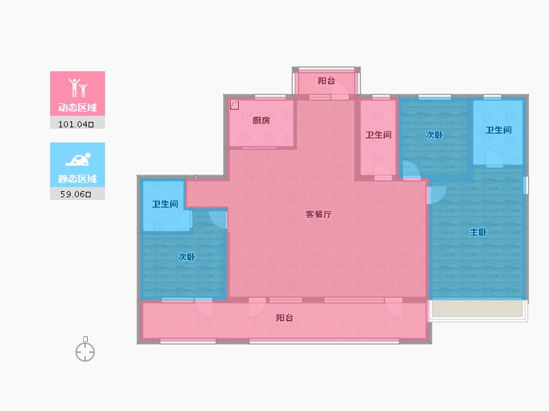 山东省-青岛市-青建金宸府-144.49-户型库-动静分区