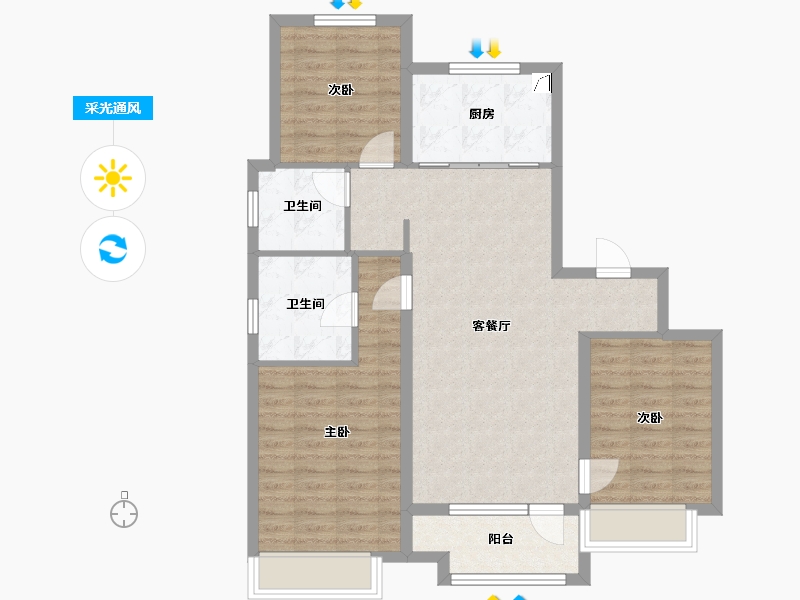 山东省-青岛市-森林公园-89.04-户型库-采光通风