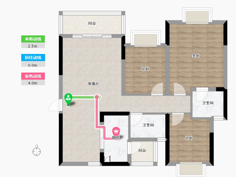 四川省-自贡市-步步高·润达国际城-83.92-户型库-动静线