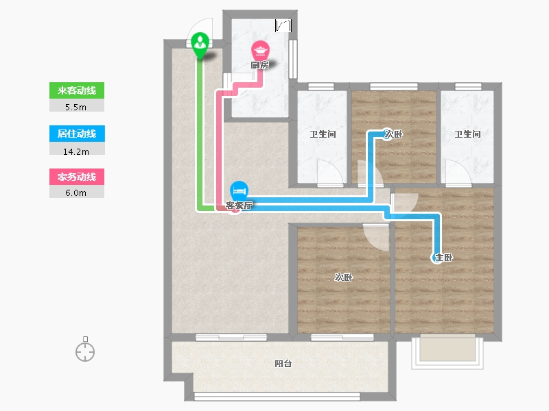 山东省-青岛市-青建金宸府-85.03-户型库-动静线