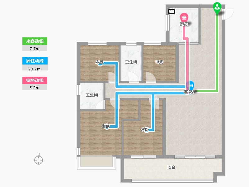 山东省-青岛市-青建金宸府-106.69-户型库-动静线