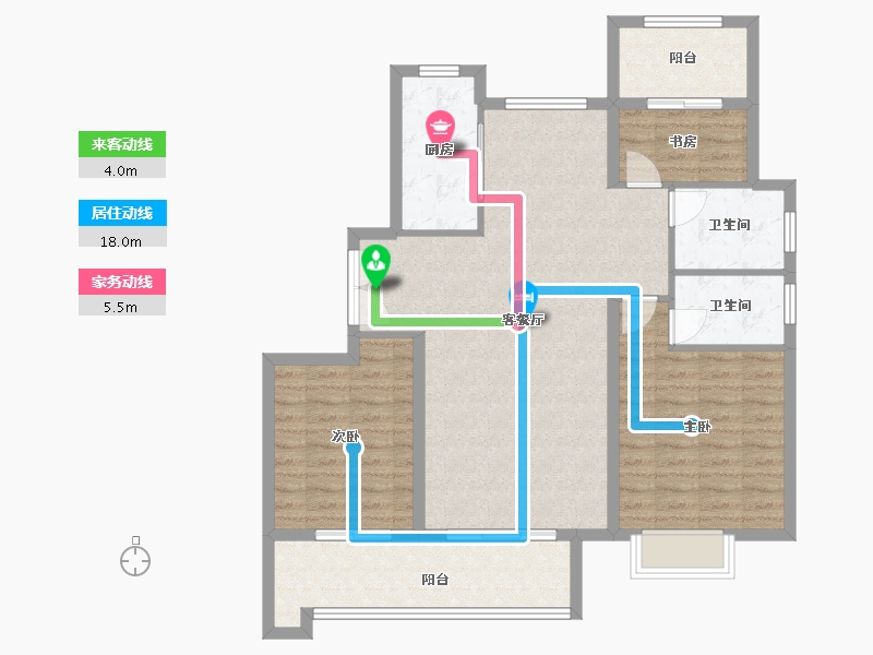 江苏省-镇江市-保集·梧桐墅-104.00-户型库-动静线