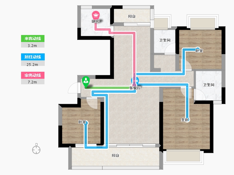 四川省-成都市-竹径悦山-89.74-户型库-动静线