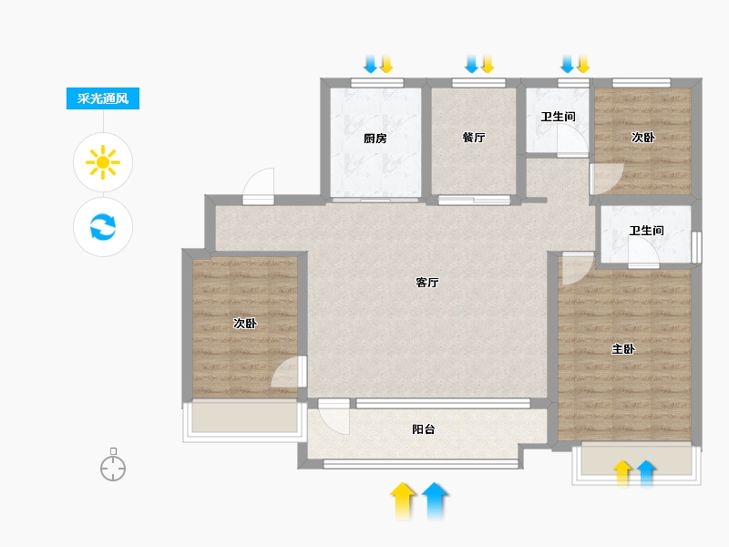 山东省-青岛市-森林公园-92.63-户型库-采光通风