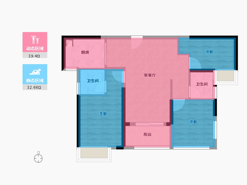 福建省-漳州市-建发西湖观澜-63.54-户型库-动静分区