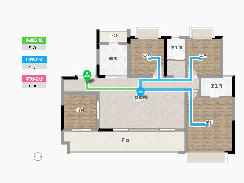 四川省-成都市-蓝光雍锦堰府-114.78-户型库-动静线