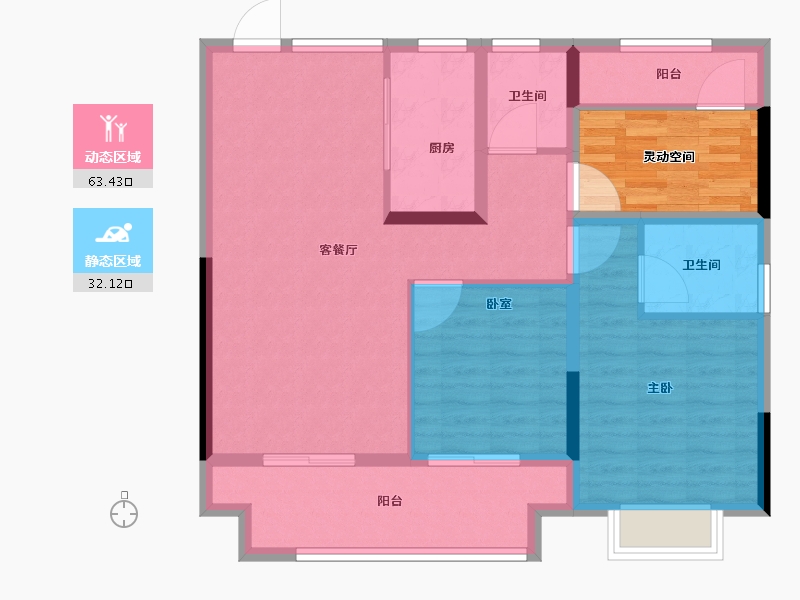 安徽省-亳州市-邦泰·政务壹号-92.81-户型库-动静分区