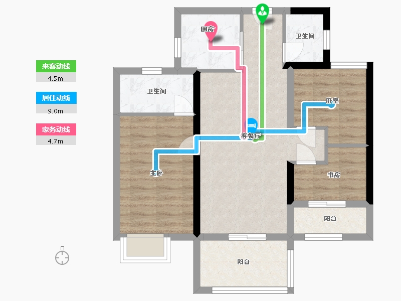 福建省-福州市-大唐书香世家-68.00-户型库-动静线