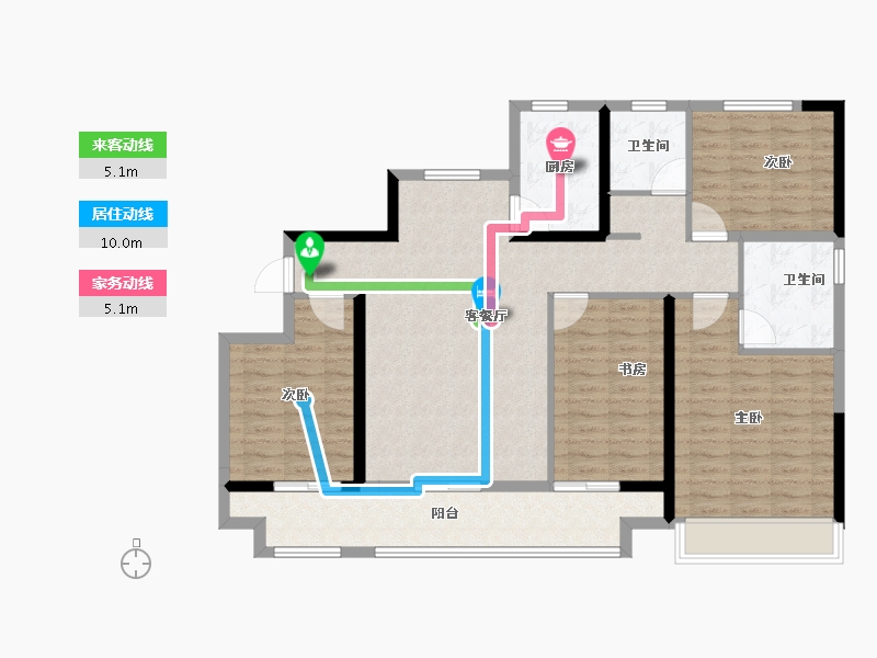 山东省-德州市-百合新城·智信园-115.20-户型库-动静线