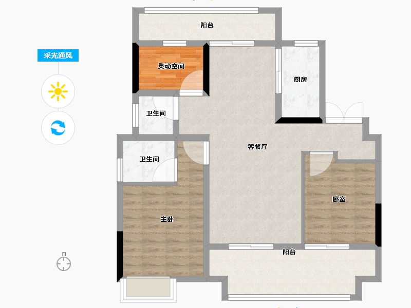 安徽省-亳州市-邦泰·政务壹号-92.01-户型库-采光通风